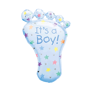 Baby Boy Foot Balloon in a Box