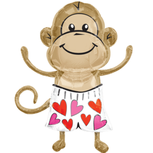 Love Hearts Monkey Balloon in a Box