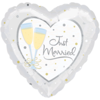 Just Married Heart balloon