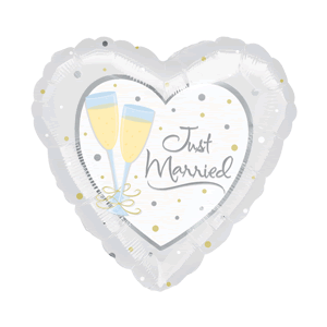 Just Married Heart Balloon in a Box