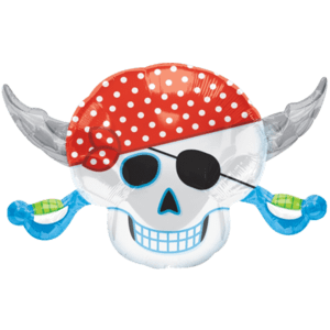 Pirate Skull Grin Balloon in a Box
