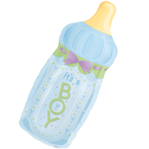 Clear Bottle Baby Boy Balloon in a Box