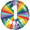 1st  Birthday Rainbow  Balloon in a Box Small Image