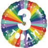 3rd  Birthday Rainbow Balloon in a Box Small Image