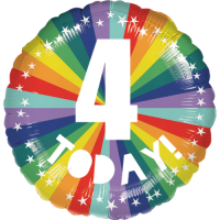 4th Birthday Rainbow balloon