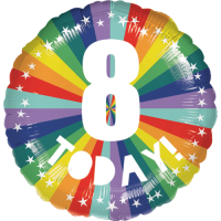 8th Birthday Rainbow balloon