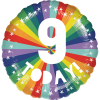 9th Birthday Rainbow Balloon in a Box Small Image