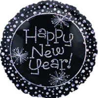 Sparkle Happy New Year balloon