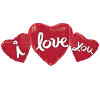 I Love You Hearts Balloon in a Box Small Image