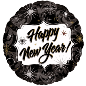 Happy New Year Banner Balloon in a Box