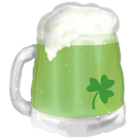 Green Shamrock Beer balloon