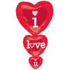 I Love You Heart Stack Balloon in a Box Small Image