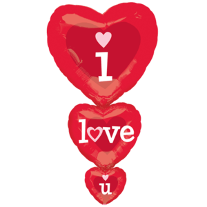 I Love You Heart Stack Balloon in a Box
