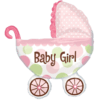 Pink Baby Pram Balloon in a Box Small Image