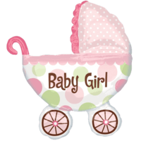 Pink Baby Pram balloon