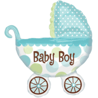 Blue Baby Pram balloon