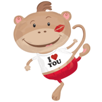 Monkey Fun Love balloon