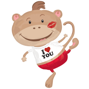 Monkey Fun Love Balloon in a Box