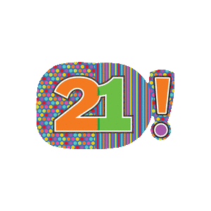 21st Birthday Supershape Balloon in a Box