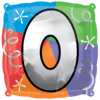 Number 0 Colourful Shapes Balloon in a Box Small Image