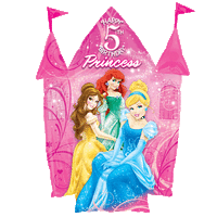5th Birthday Castle Disney Princesses balloon