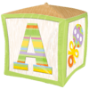 Green Cubez Baby Block Balloon in a Box Small Image