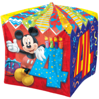 4th Birthday Mickey Mouse cubez balloon