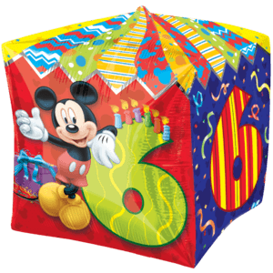 6th Mickey Mouse Birthday Balloon in a Box