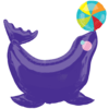 Colourful Circus Seal Balloon in a Box Small Image
