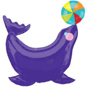 Colourful Circus Seal Balloon in a Box