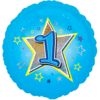 1 Blue Stars Balloon in a Box Small Image