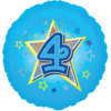 4 Blue Stars Balloon in a Box Small Image