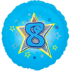 8 Blue Stars Balloon in a Box Small Image