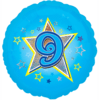 9 Blue Stars Balloon in a Box Small Image