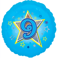 9 Blue Stars balloon