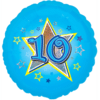 Blue Stars 10th Birthday Balloon in a Box Small Image