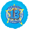 Blue Stars 13 Holographic Balloon in a Box Small Image