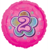 2 Pink Flowers Balloon in a Box Small Image