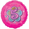 5 Pink Flowers Balloon in a Box Small Image