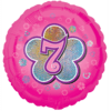7 Pink Flowers Balloon in a Box Small Image