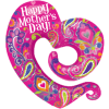 Swirly Mothers Day Heart SuperShape Balloon in a Box Small Image