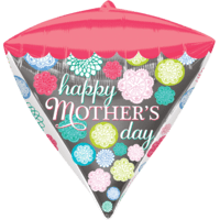 15" Mother's Day Floral Diamondz balloon