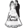 34" Love and Cherish Couple Balloon in a Box Small Image