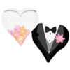 30" Wedding Couple Hearts Balloon in a Box Small Image