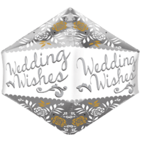 21" Wedding Wishes Anglez balloon