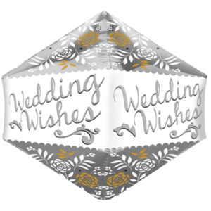 21" Wedding Wishes Anglez Balloon in a Box