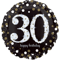 Gold & Silver Sparkling 30th  balloon