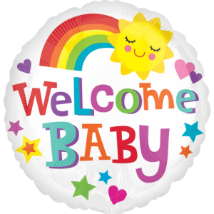 Welcome Baby Rainbow Balloon in a Box