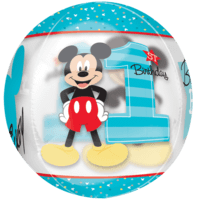 16" 1st Birthday Mickey Mouse Orbz balloon