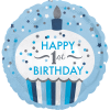 1st Birthday Cupcake Boy  Balloon in a Box Small Image